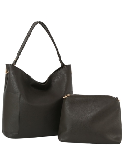 Fashion 2-in-1 Shouler Bag QF-0087-M CHARCOAL GRAY